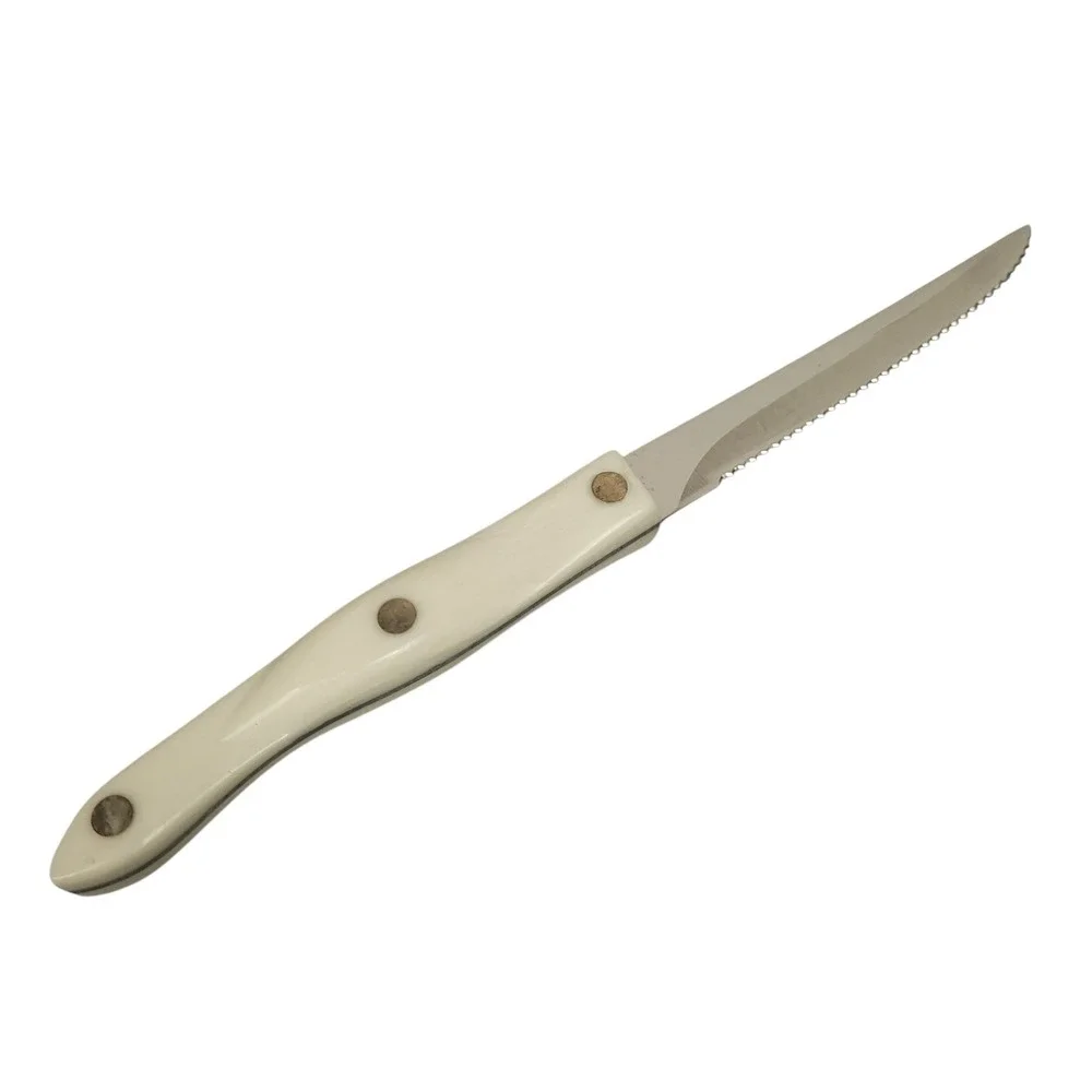 Cutco 1721 Trimmer Knife White Pearl Handle Serrated USA Vintage 2004 EUC